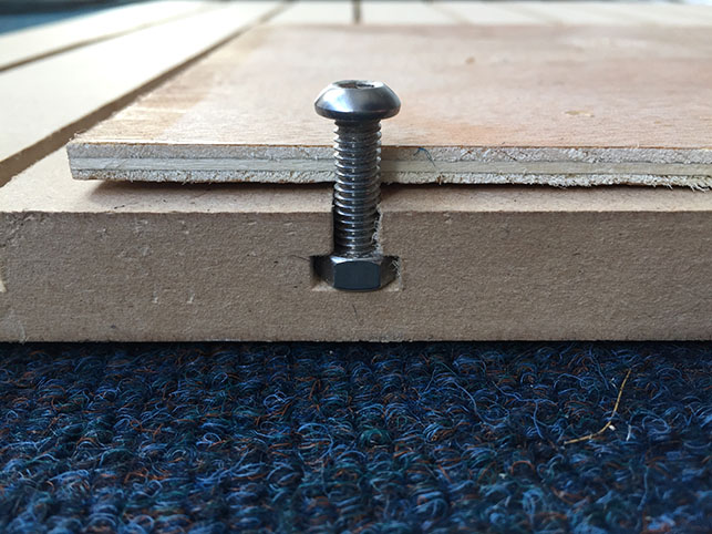 Shapeoko clamping board bolt demonstrated